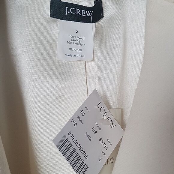 NWT J Crew Lexington 2 Riding Wool Jacket Blazer Creme Academia Prep Equestrian - Picture 9 of 16